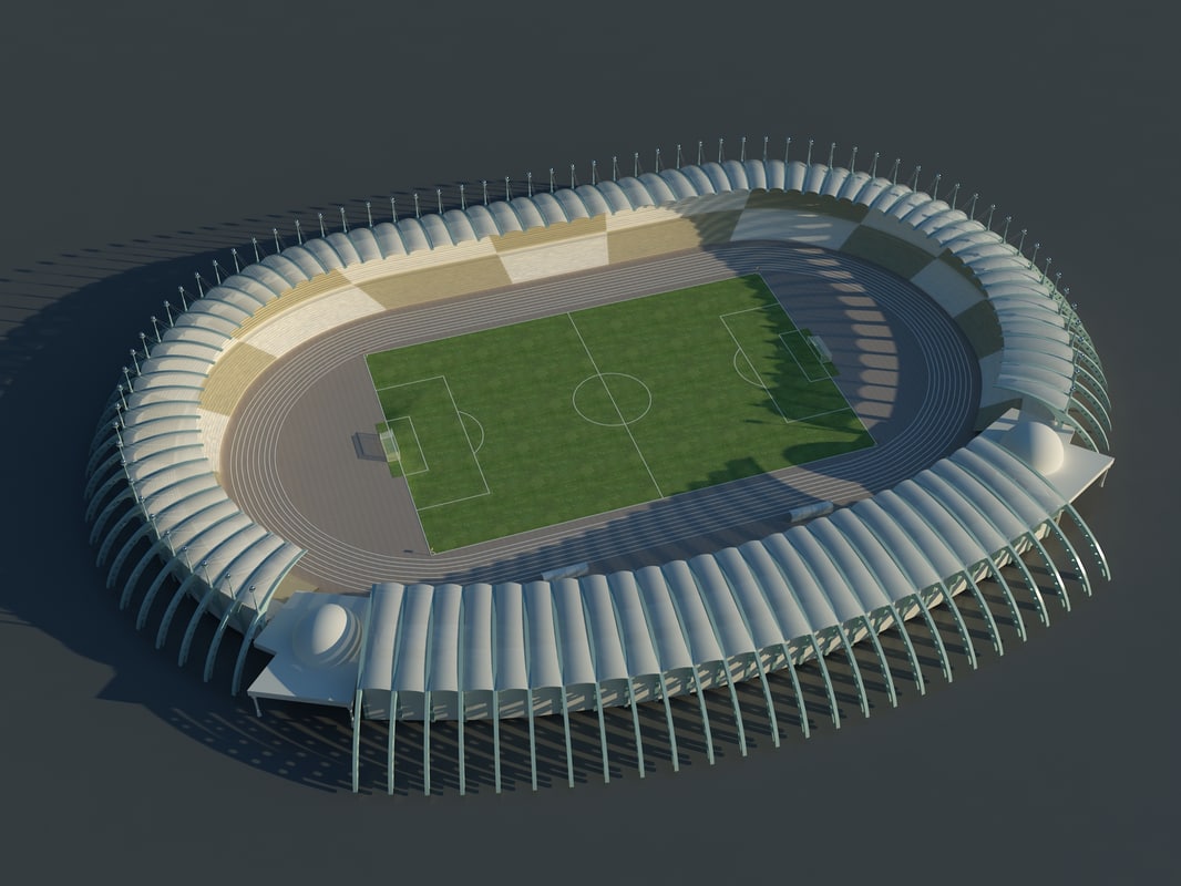 3d soccer stadium model